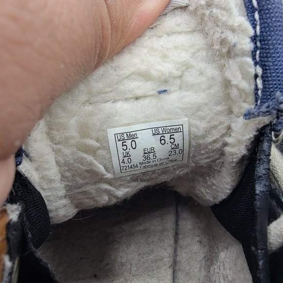 Vans Sk8 Hi Womens 6.5 Blue Sneaker Shoes Casual Outdoors Comfort Warm - Picture 8 of 14